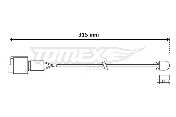 Výstrażný kontakt opotrebenia brzdového oblożenia TOMEX Brakes